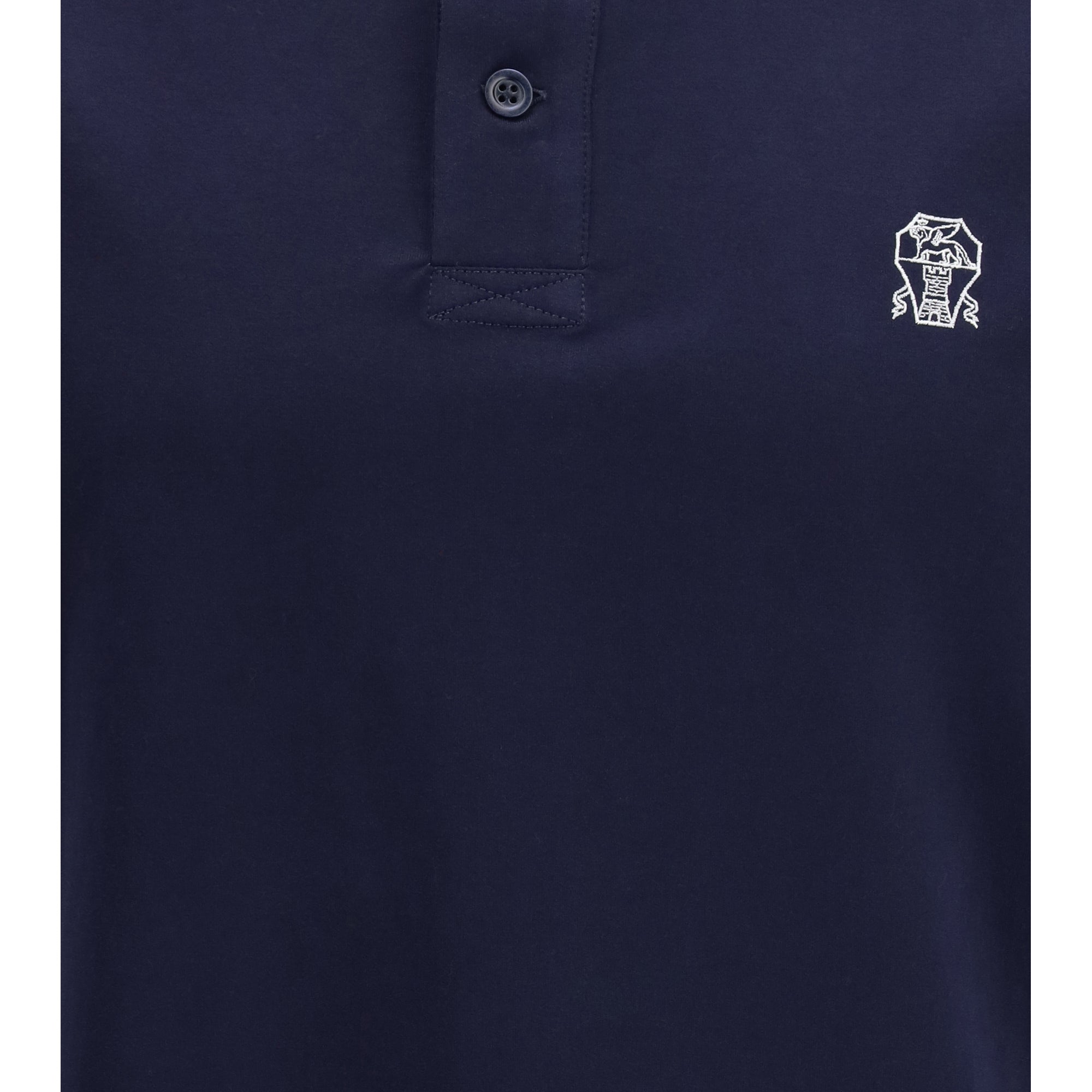 Polo in cotton jersey with short sleeves