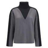 Two-tone high-neck Sweater
