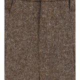 Virgin wool palazzo Pants with Monili detail