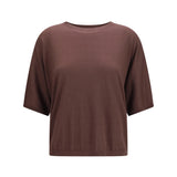 Short-sleeve cashmere and silk Sweater