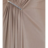 Long chiffon Dress with crystal detail
