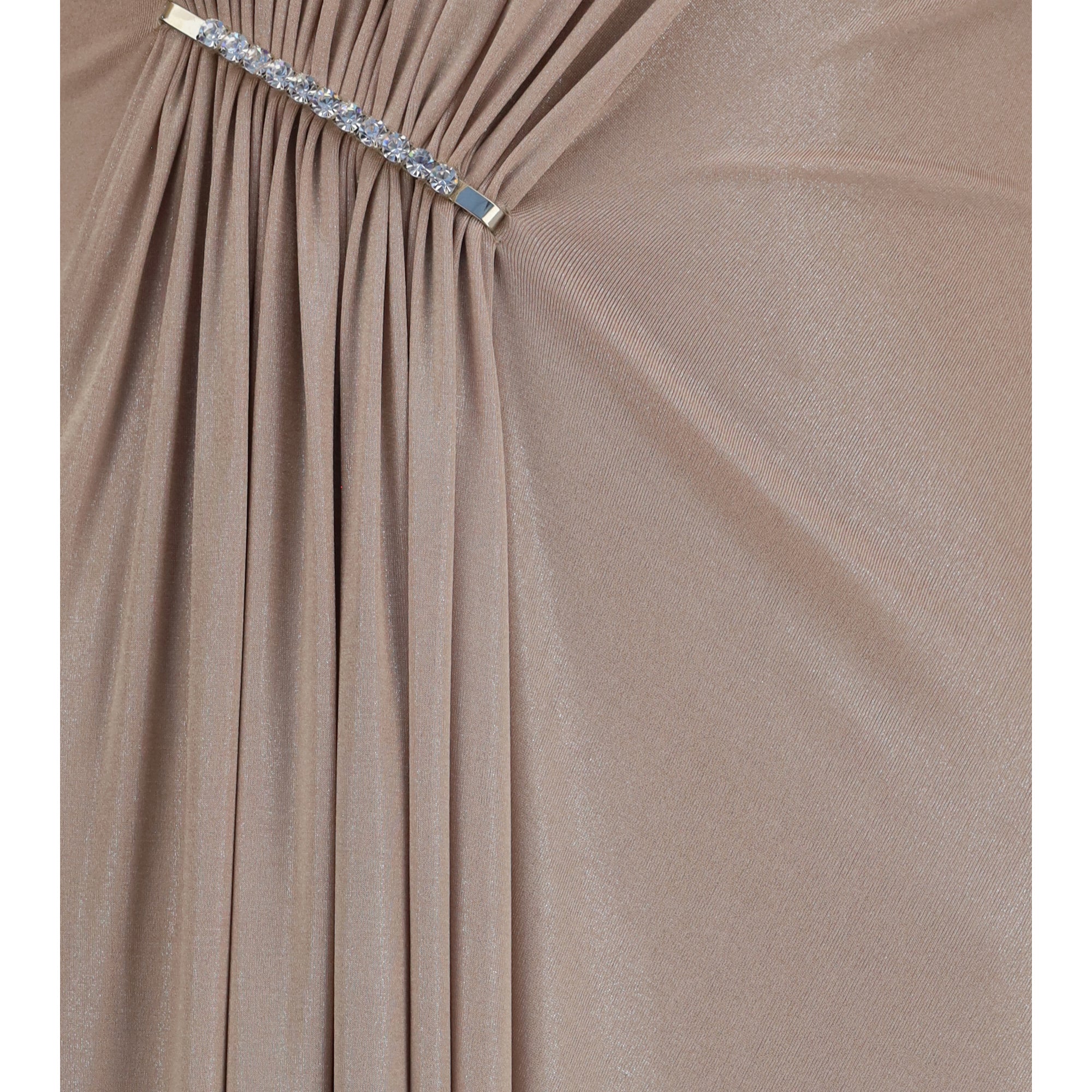 Long chiffon Dress with crystal detail