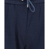 Drawstring Pants in cotton and silk blend