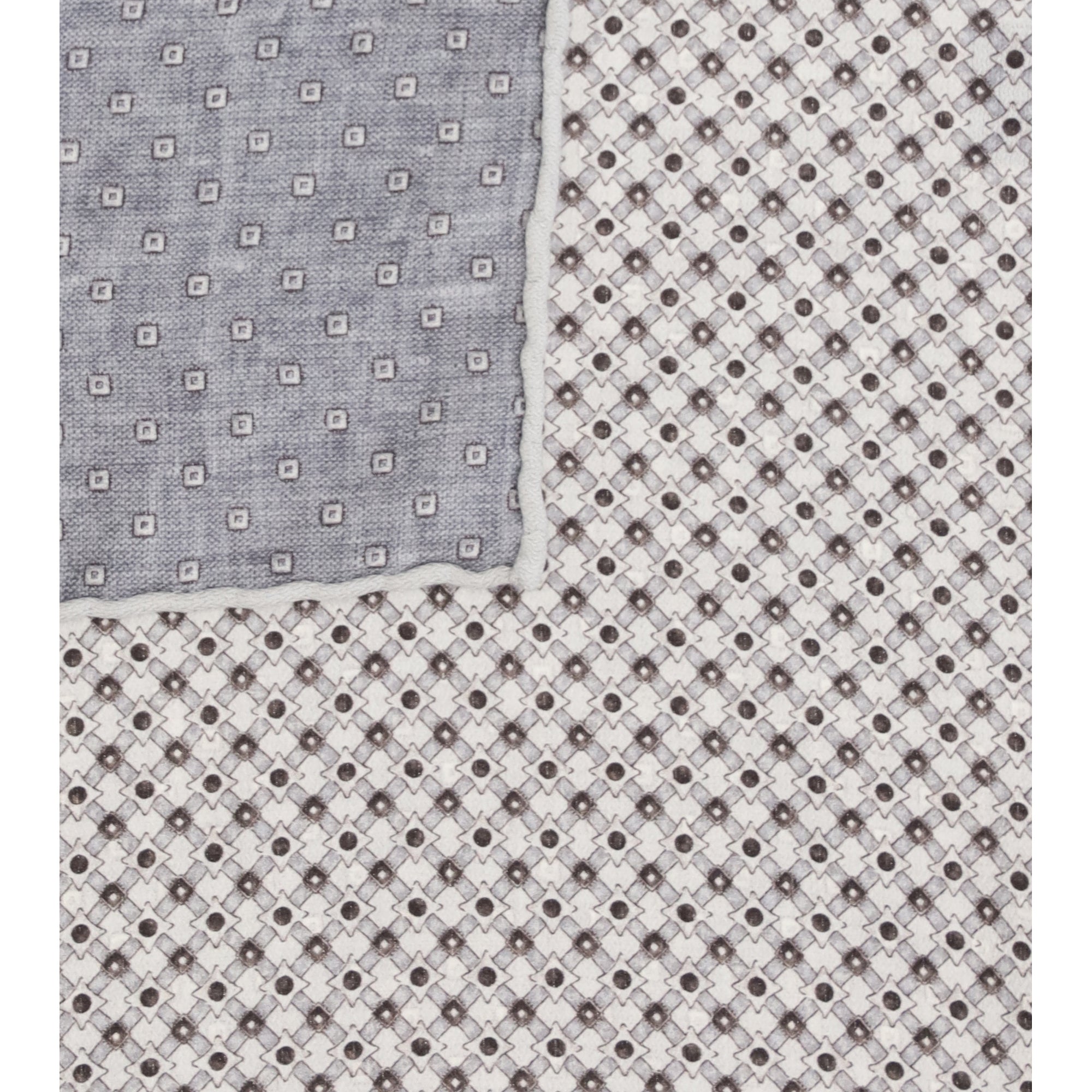 Silk Pochette with geometric pattern