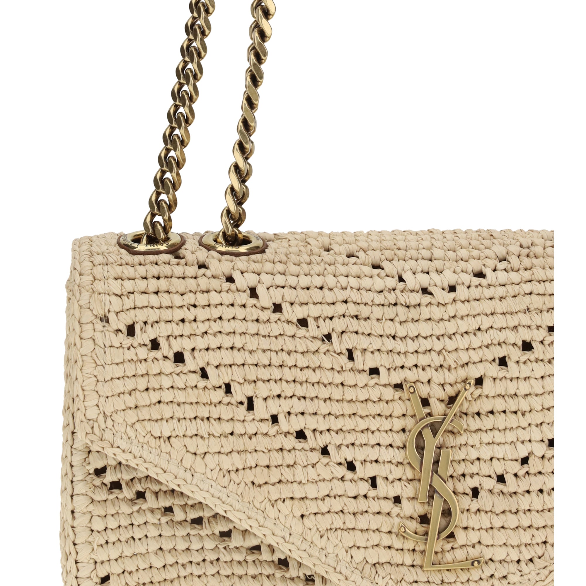 Small raffia Loulou Shoulder Bag