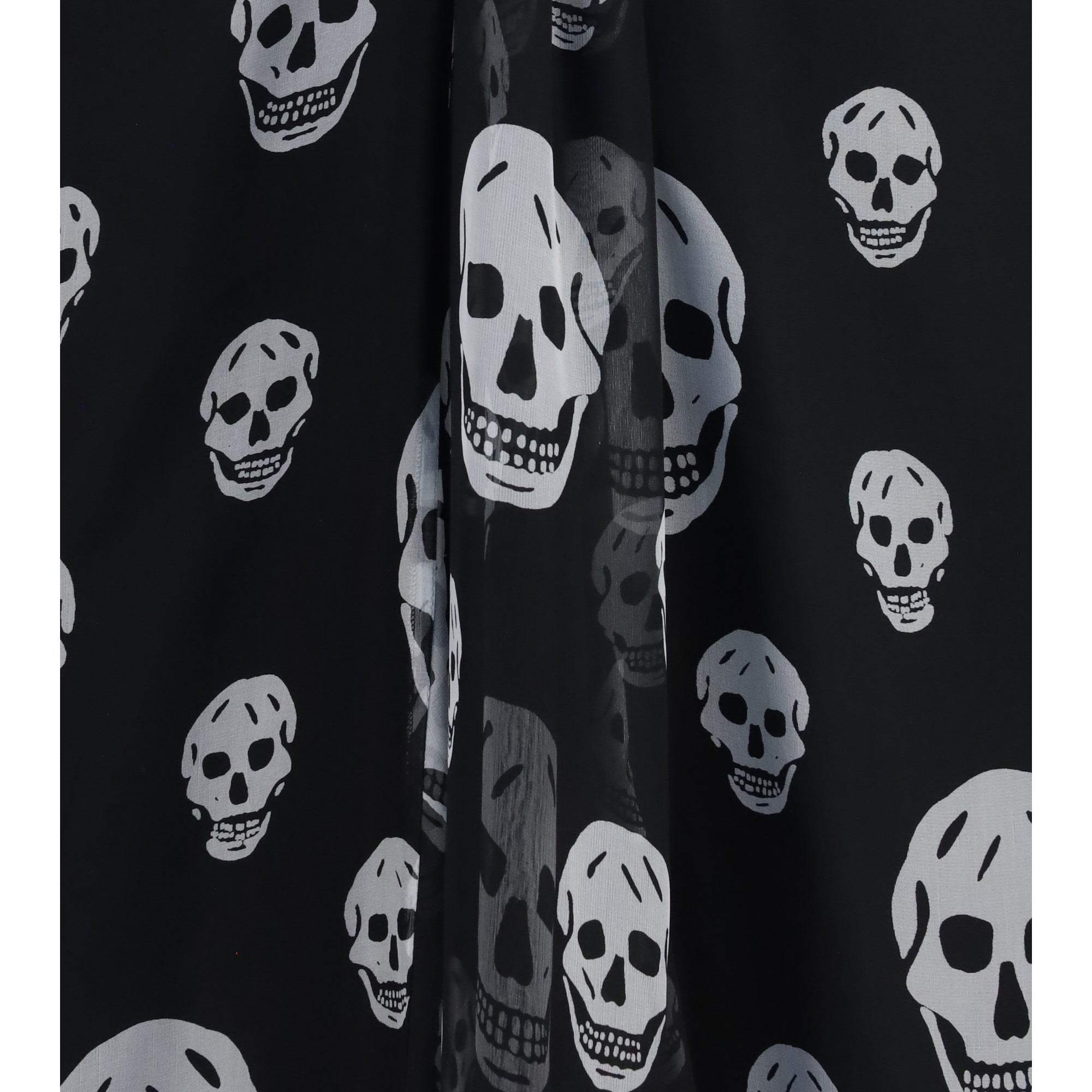 Draped long skull Skirt