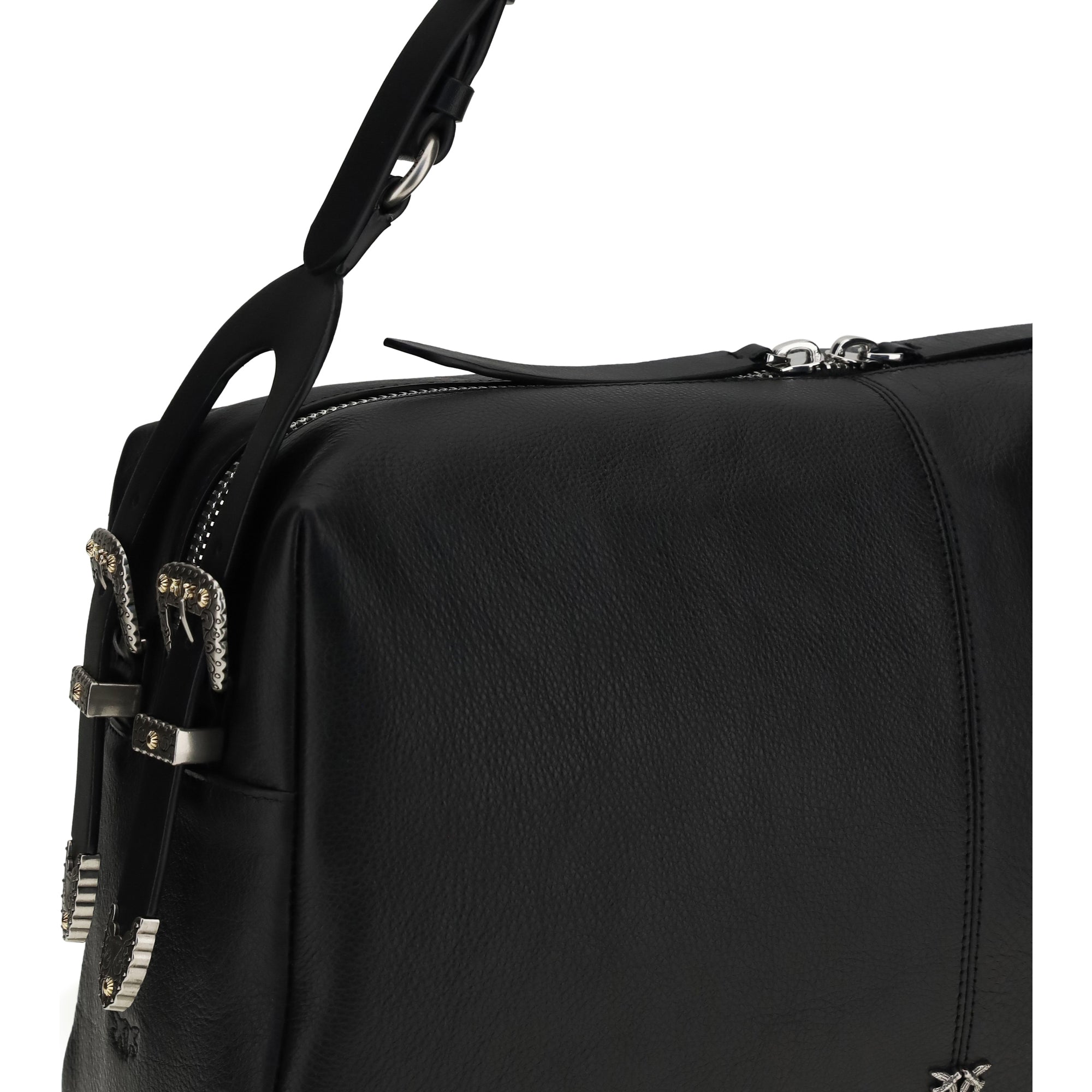 Large Keeper Shoulder Bag in new biker leather