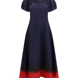 Midi Dress with balloon sleeves