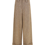 Tailored wool-blend Pants