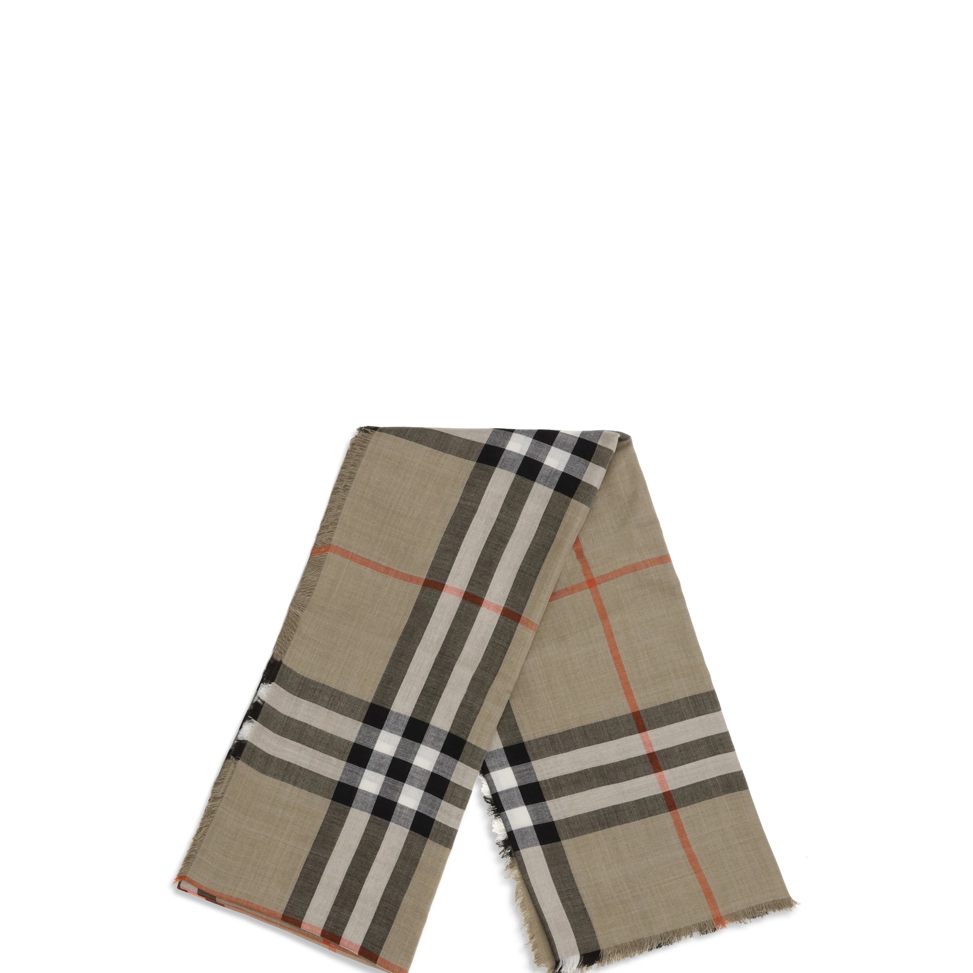 Check reversible wool and silk Scarf