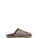 Mesh Mules with rhinestones