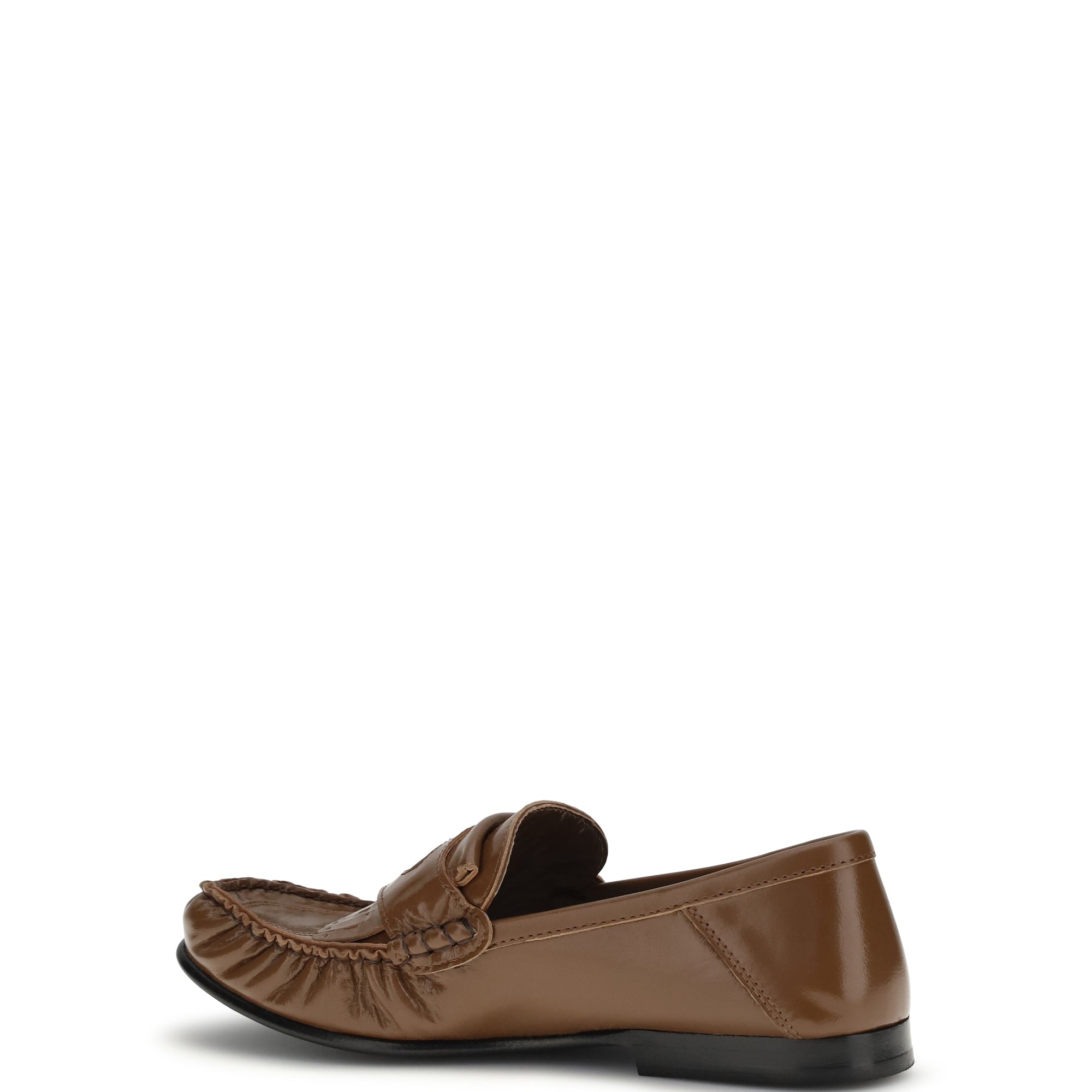 Leather Loafers with tassels and foldable heel