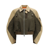 Cotton and nylon Bomber Jacke