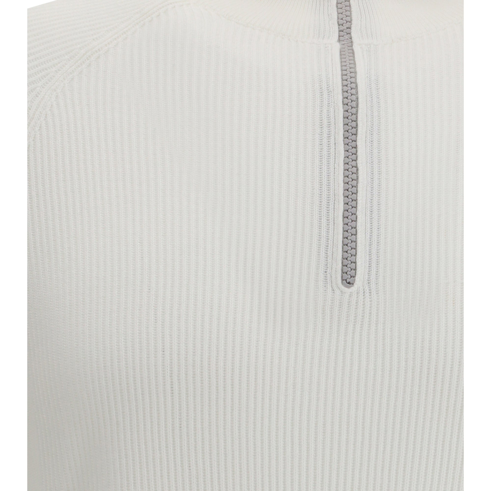 Cotton Sweater with a high neckline