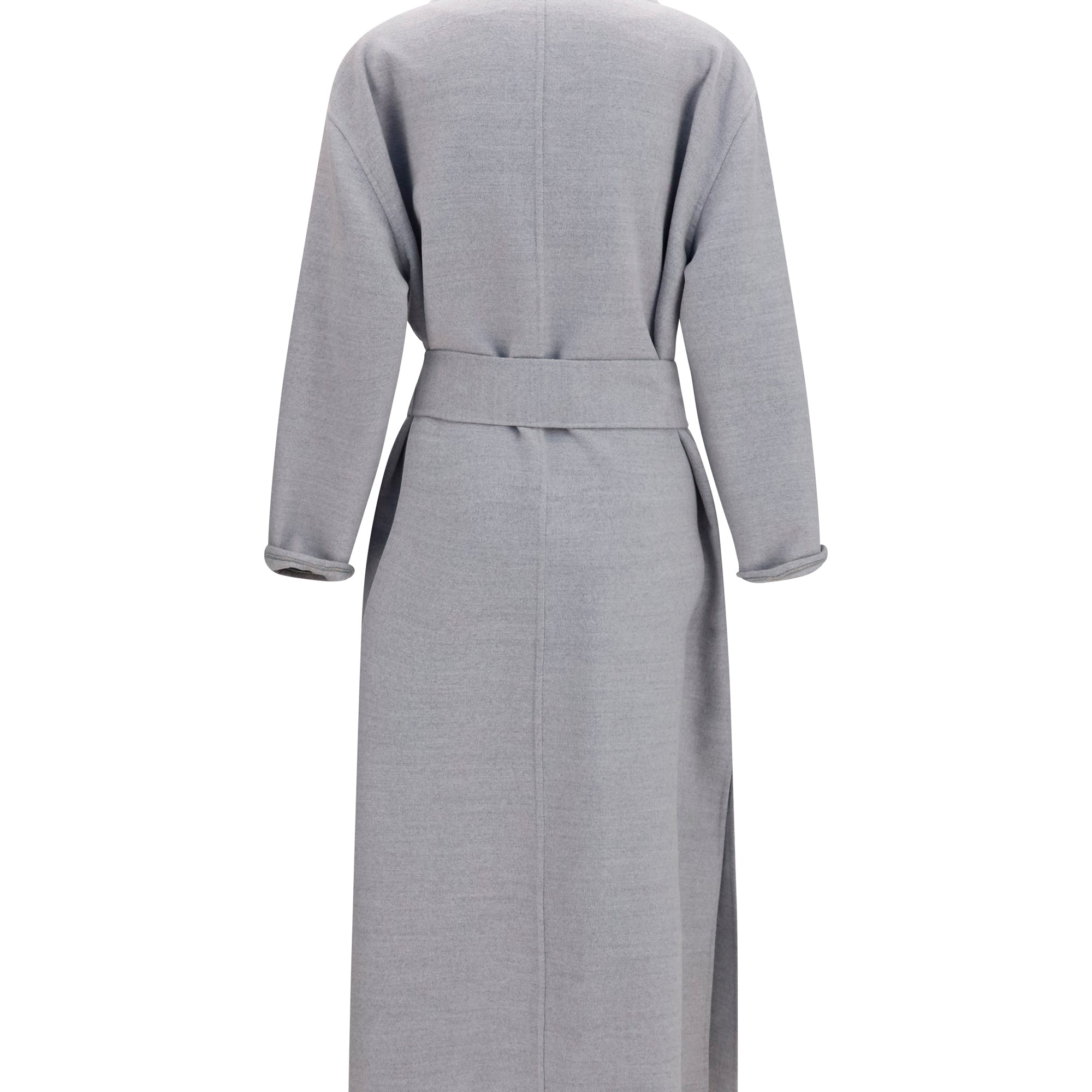 Belted double wool Coat