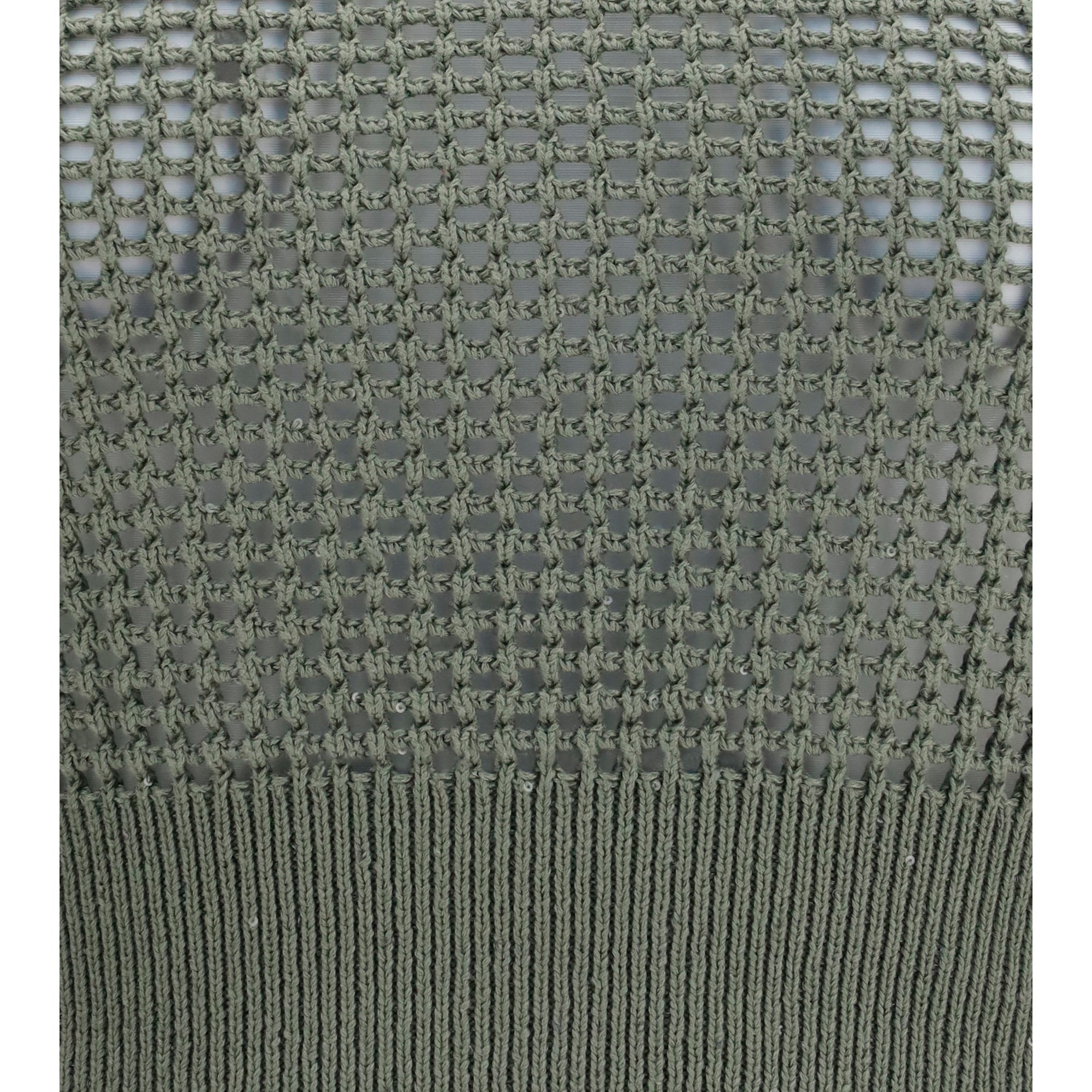 Perforated sequin Tank Top