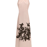 Petunia long Dress in cotton and viscose duchesse
