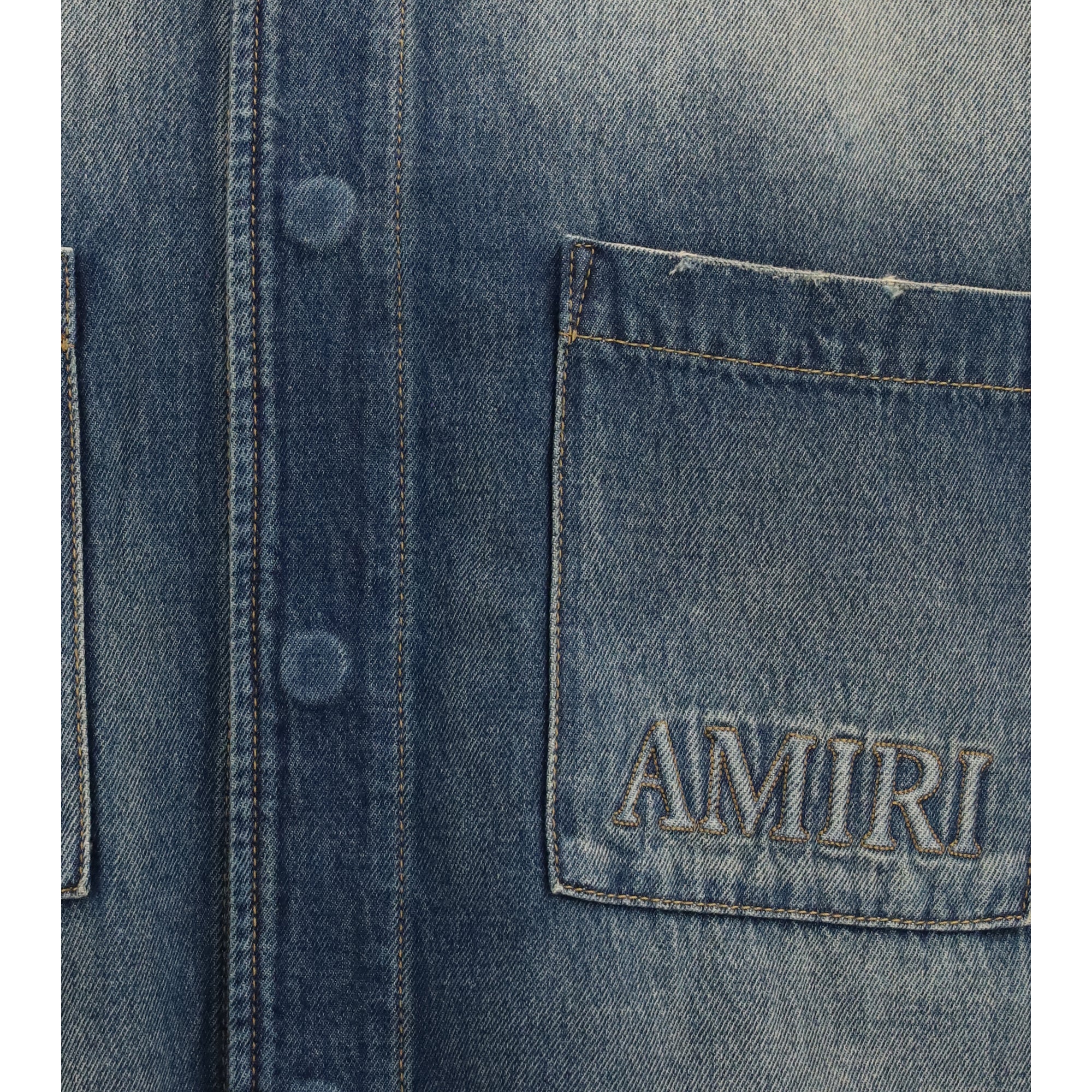Embroidered logo denim Shirt
