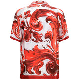 Maiolica print Hawaii Shirt in silk twill