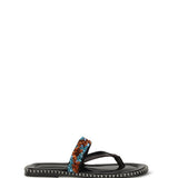 Slip-on leather Sandals with sequins