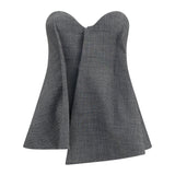 Asymmetrical wool Corset