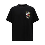 Wild Tiger motif embroidered on the chest oversized T-shirt