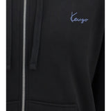 Kenzio Signature Embroidered Cotton Zip Hoodie