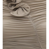 Draped high-neck Dress