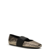 Sliced Square Ballerinas in textured leather