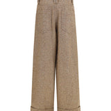 Tailored wool-blend Pants