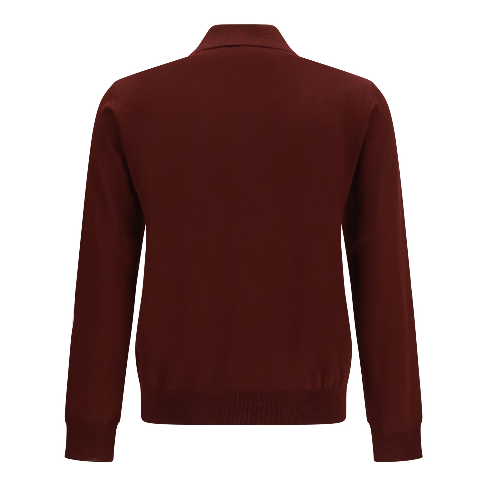 Long-sleeve wool Polo with VLogo