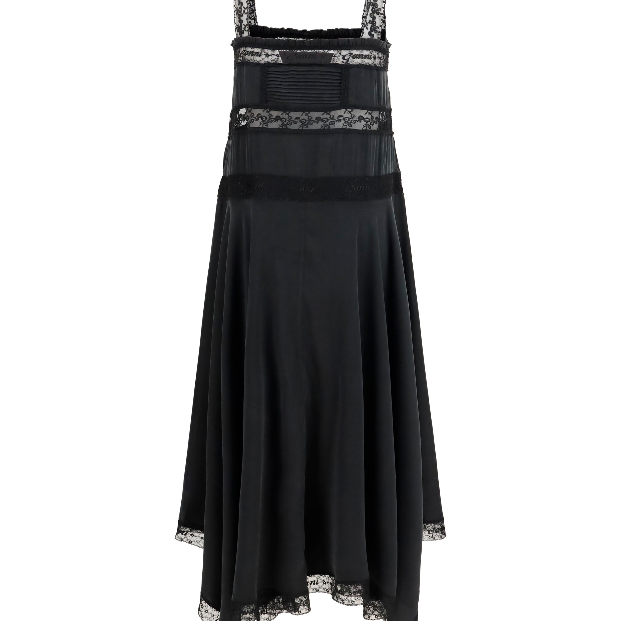 Silk maxi Dress with lace details