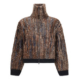Perforated zip Cardigan