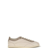 Leather and suede Sneakers with slim sole