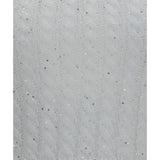 White linen knit Tank Top with sequins
