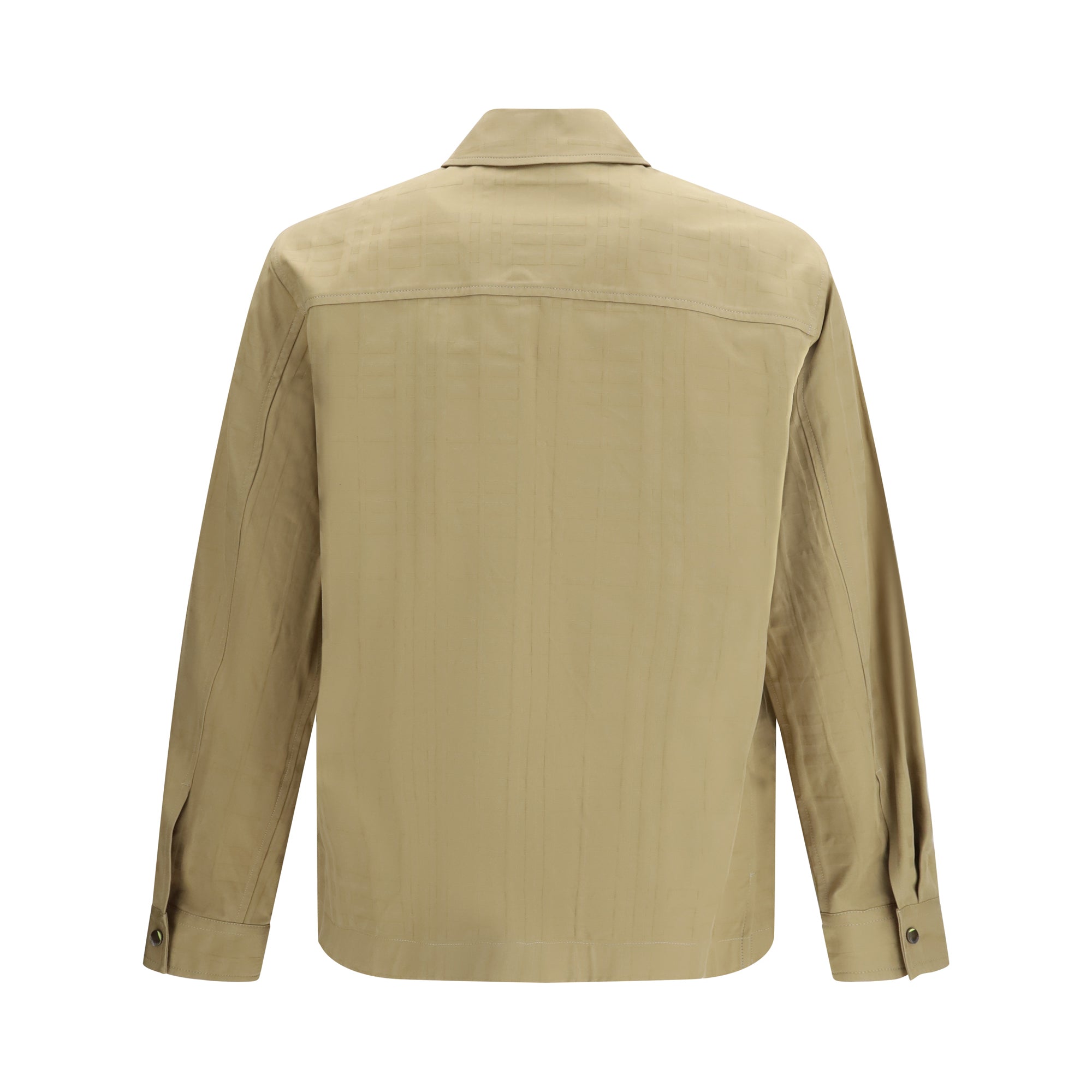 Check cotton zip Shirt Jacket