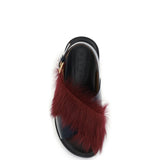 Fur-lined Fussbett Sandals