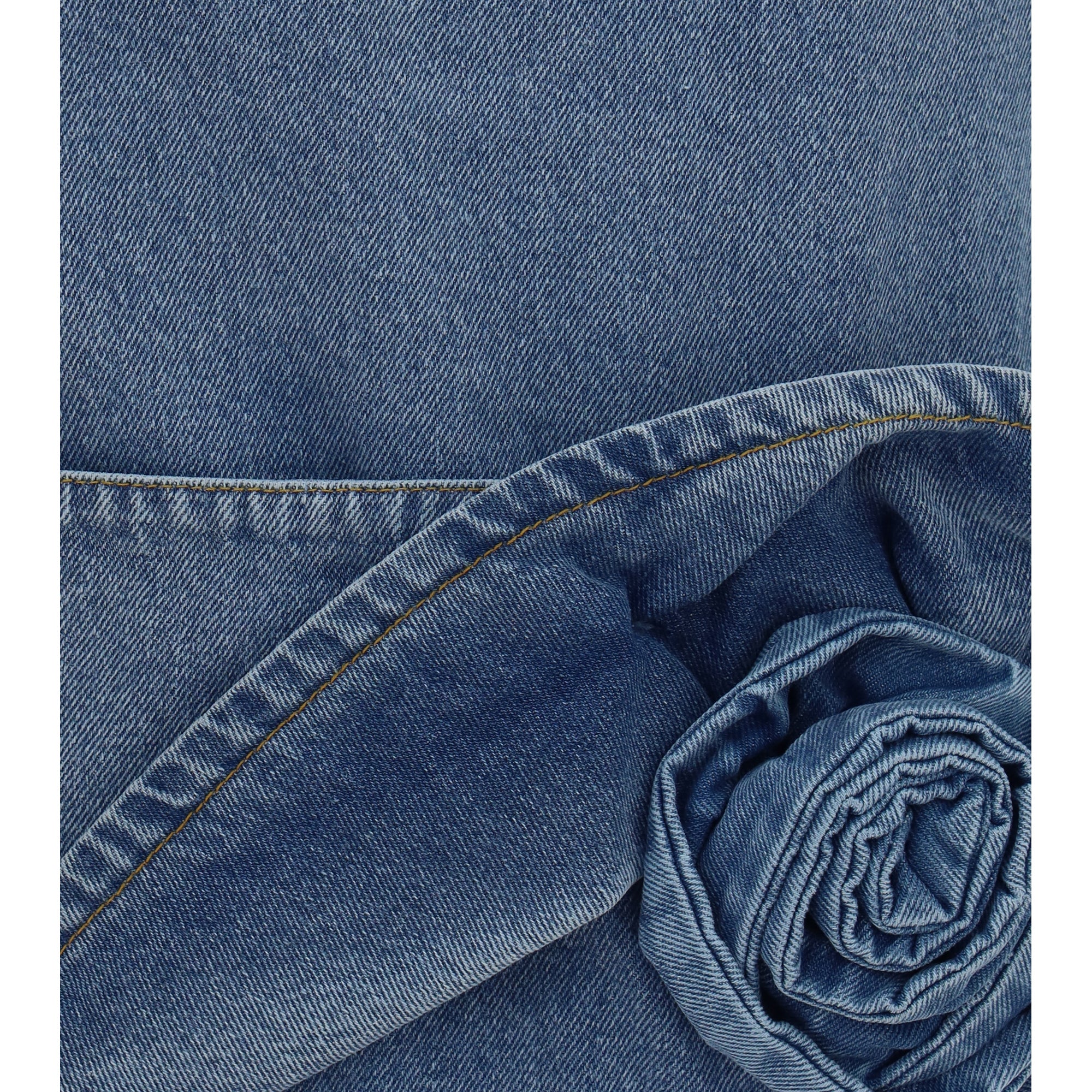 Halterneck denim mini Dress