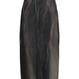 Midi leather Skirt