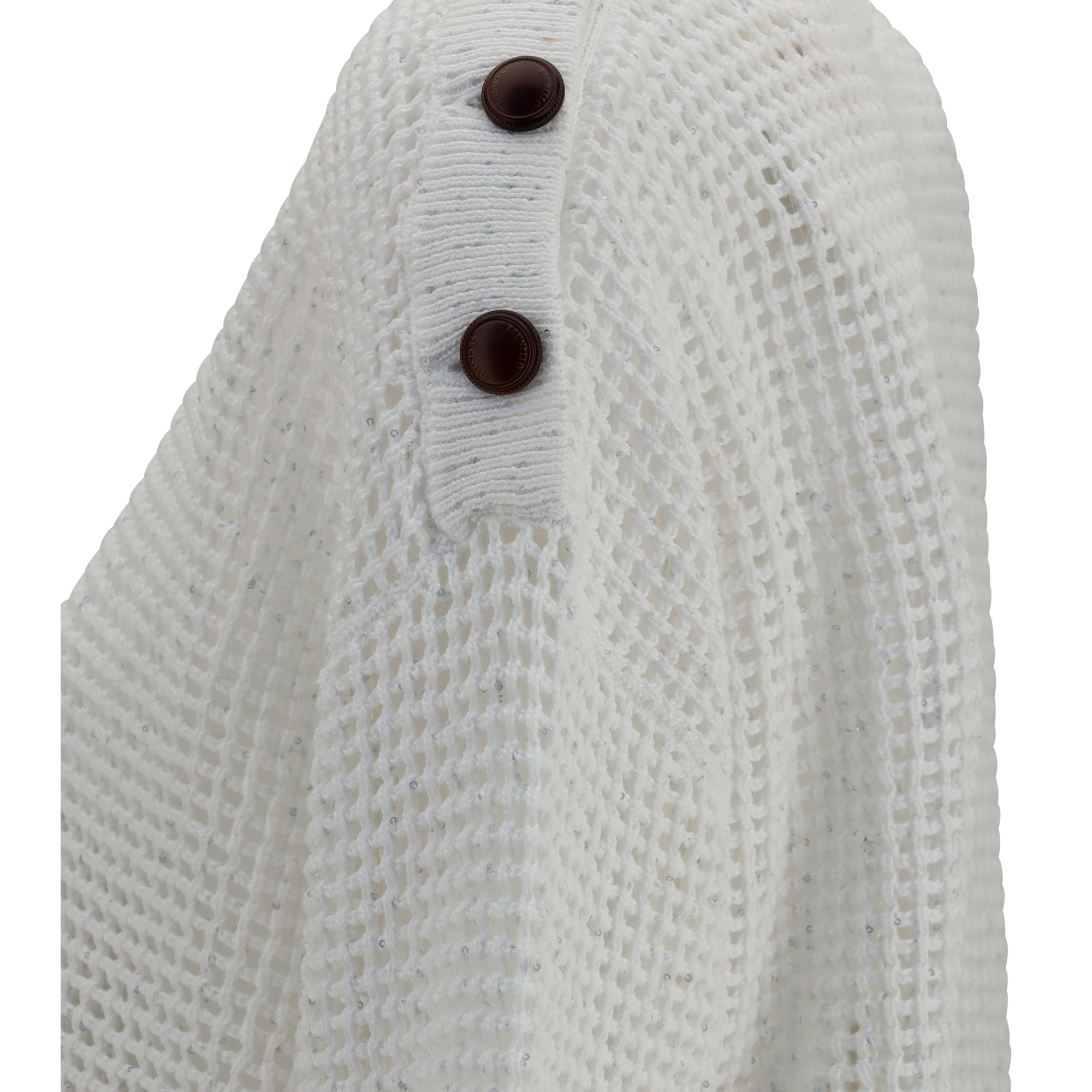 Openwork Sweater with shoulder buttons