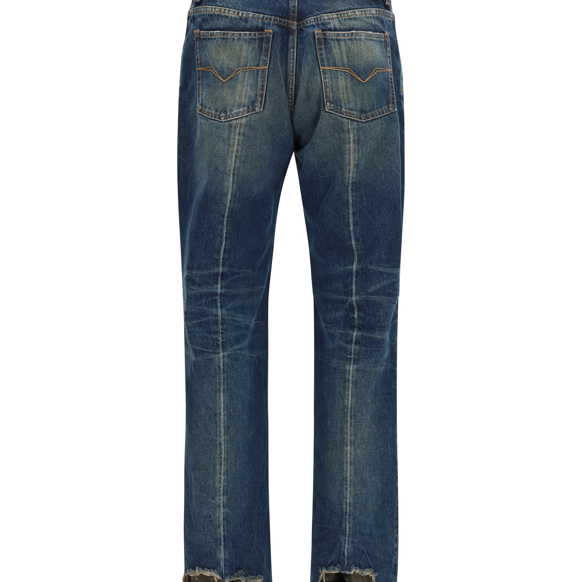 Distressed straight-leg Jeans