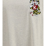Wild Tiger motif embroidered on the chest oversized T-shirt