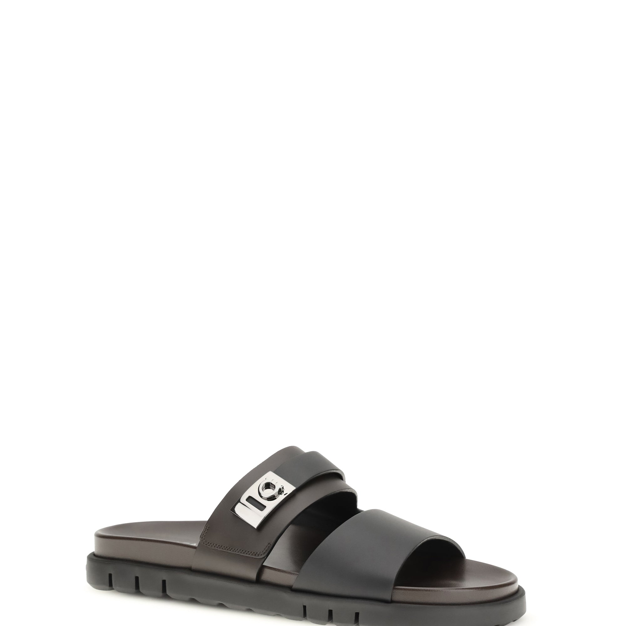 Double-strap leather Sandals