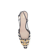 VLogo Signature slingback Pumps in crochet fabric