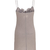 Crêpe mini Dress with floral appliqués