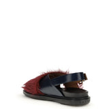 Fur-lined Fussbett Sandals