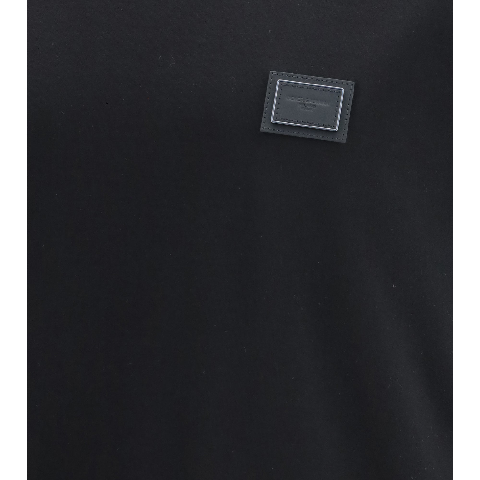 Cotton T-shirt with logo plaque