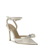 Double bow satin Pumps