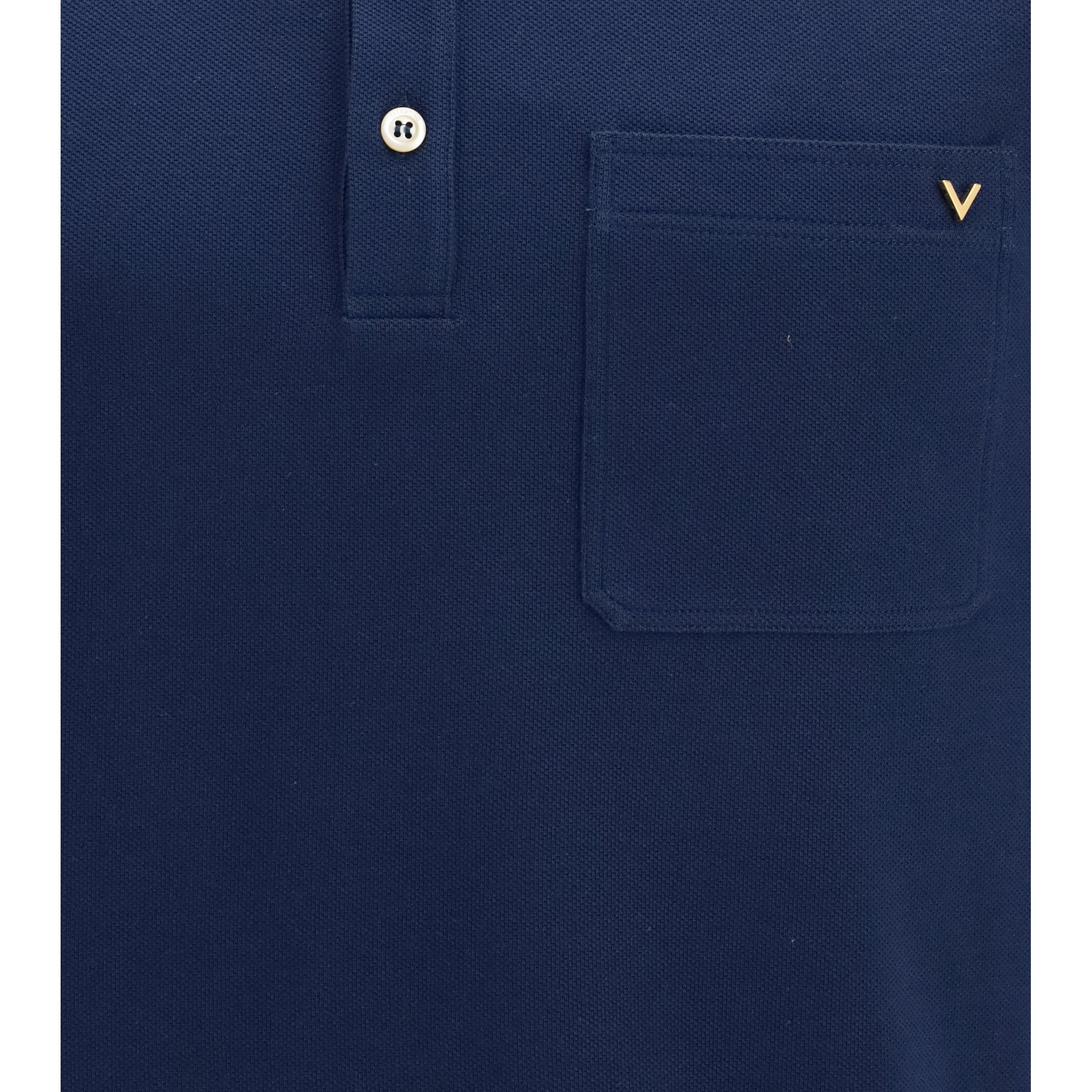Cotton piqué Polo with VLogo