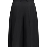 Straight-Leg Bermuda Shorts in twill with pleats